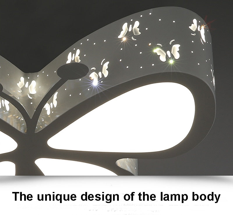 Modern Butterfly LED Ceiling Lamp for Kids Room