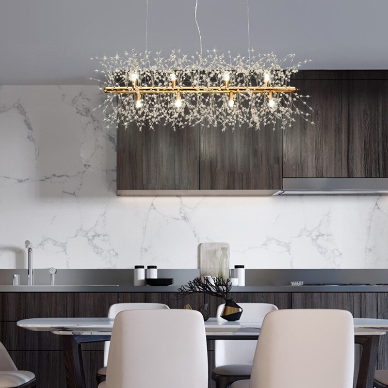 Snowflake Crystal Living & Dining Room Chandelier