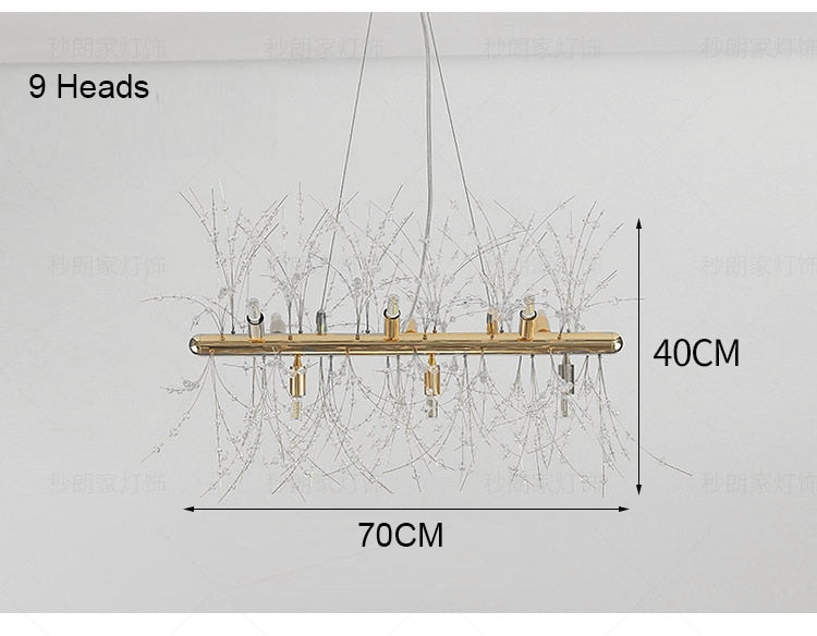 Snowflake Crystal Living & Dining Room Chandelier