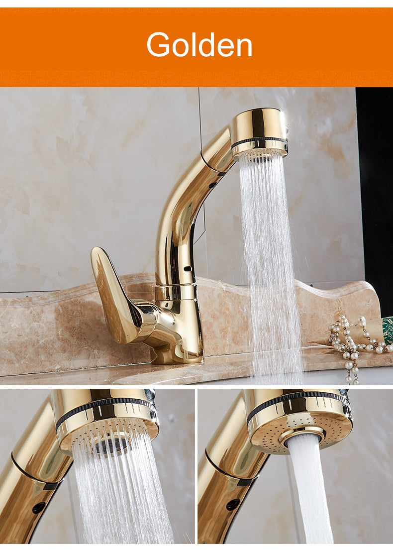 Pull Out Bathroom Sink Faucet