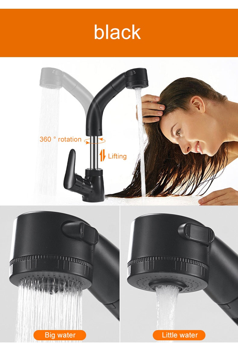 Pull Out Bathroom Sink Faucet