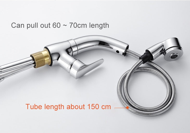 Pull Out Bathroom Sink Faucet