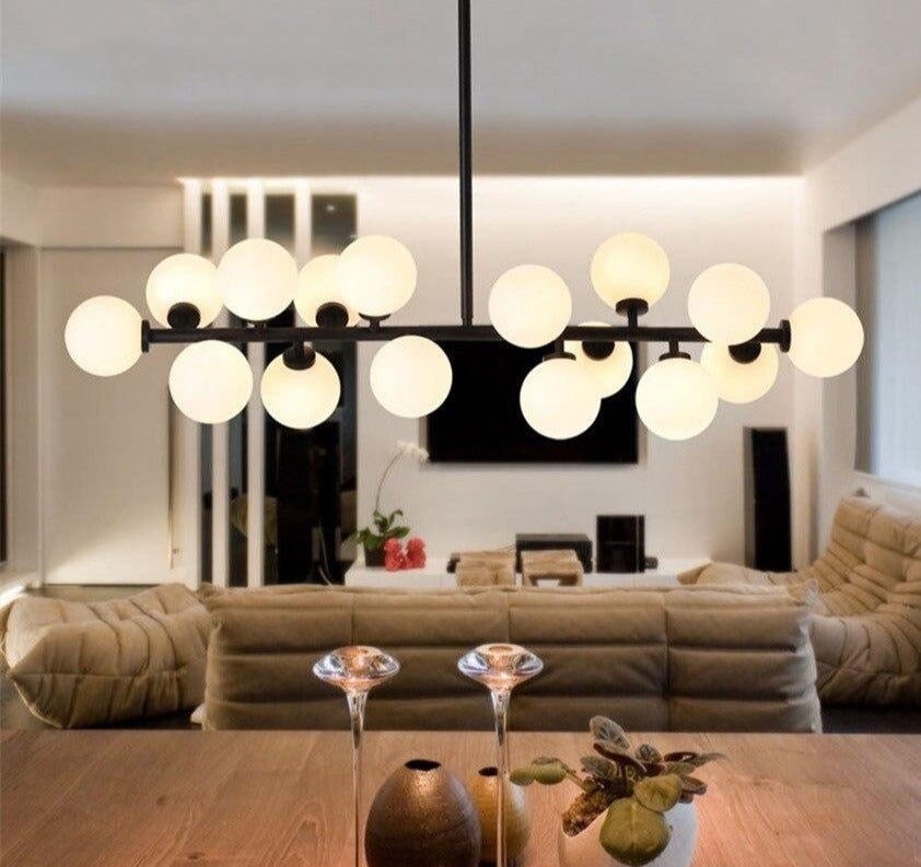 Tiny Glass Globes - Modern Chandelier