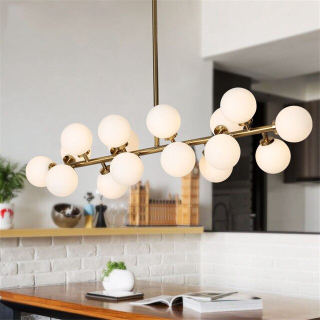 Tiny Glass Globes - Modern Chandelier