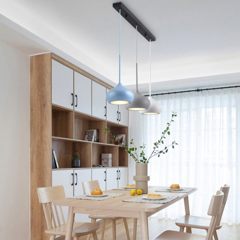 Colourful Dome Shaped Lampshade LED Pendant Lights