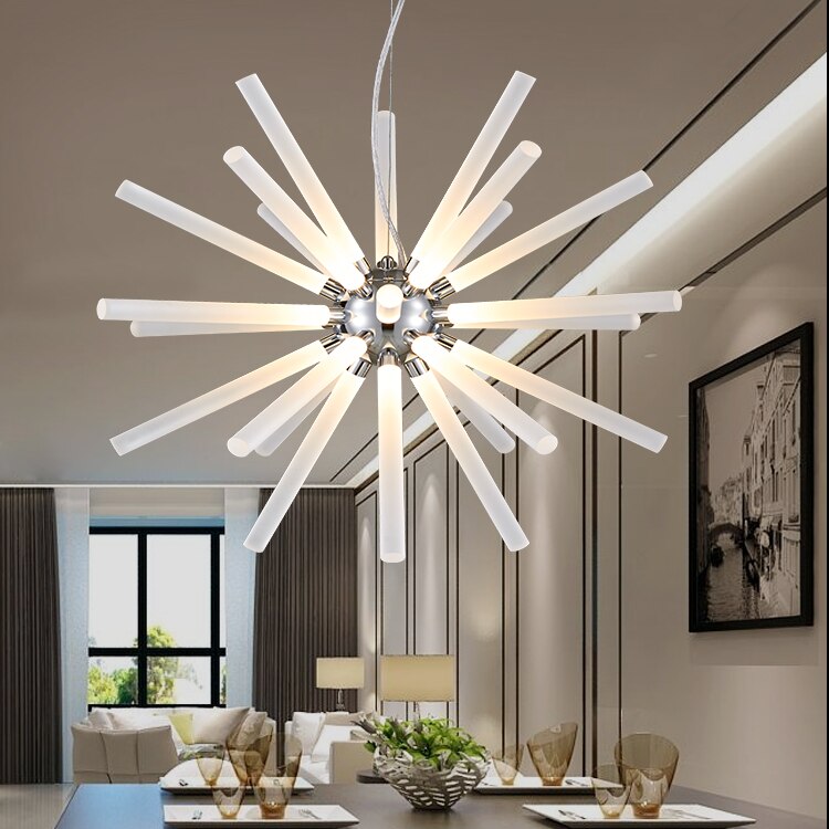 Novel Creative Design Iron Chandelier - Glowing Snowflake Droplight - Large