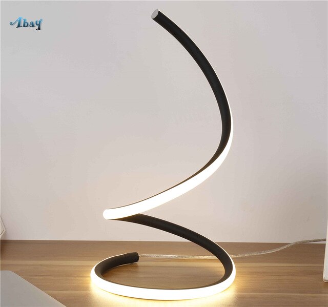 Swirling Line Minimalist LED Table Lamp