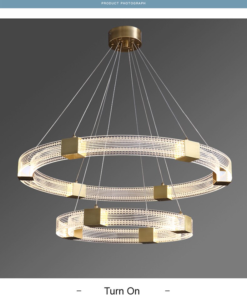 LED Acrylic Light Luxury Chandelier