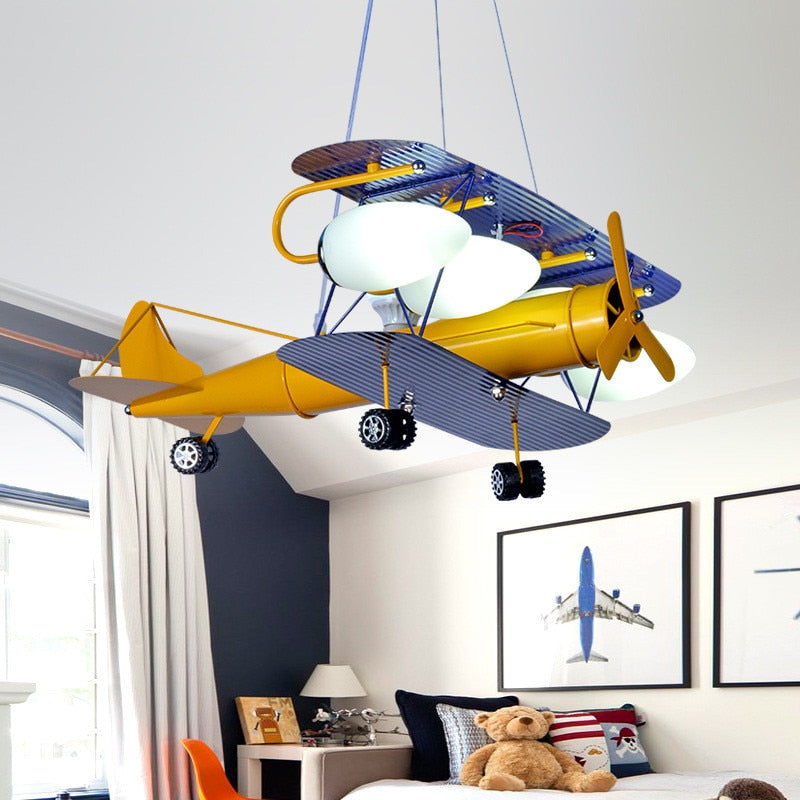 Airplane Hanging Lamp Light Kids Room