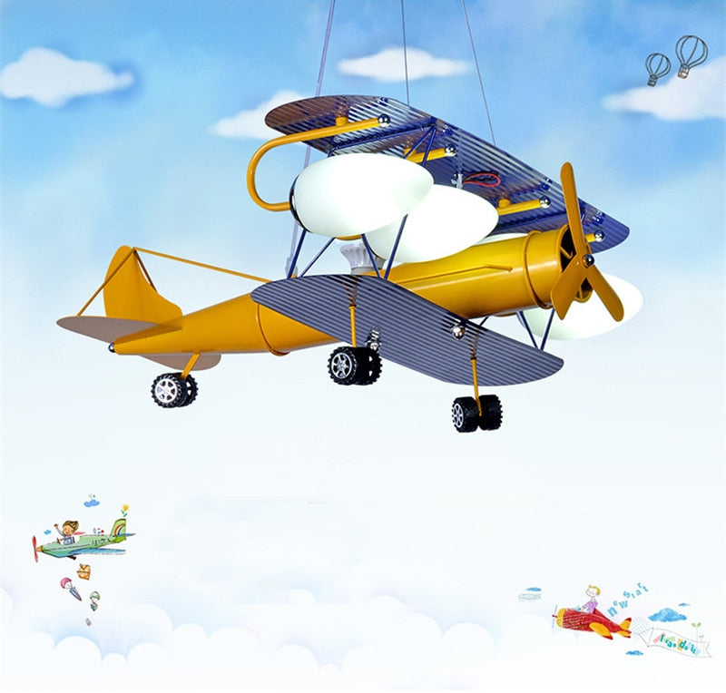 Airplane Hanging Lamp Light Kids Room
