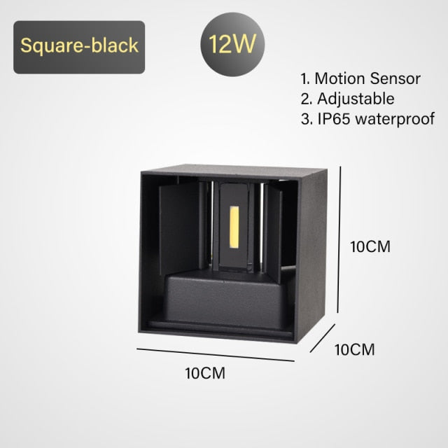 Wall lamp LED motion sensor IP65 waterproof
