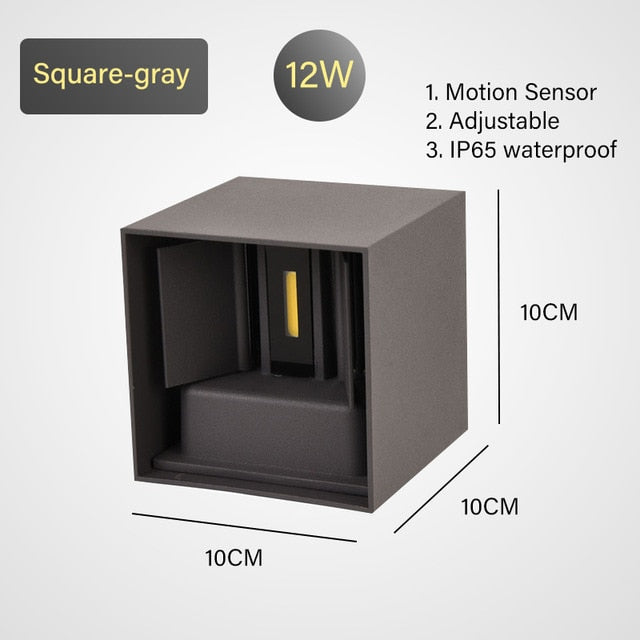 Wall lamp LED motion sensor IP65 waterproof