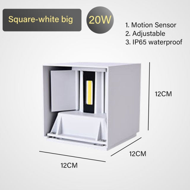 Wall lamp LED motion sensor IP65 waterproof