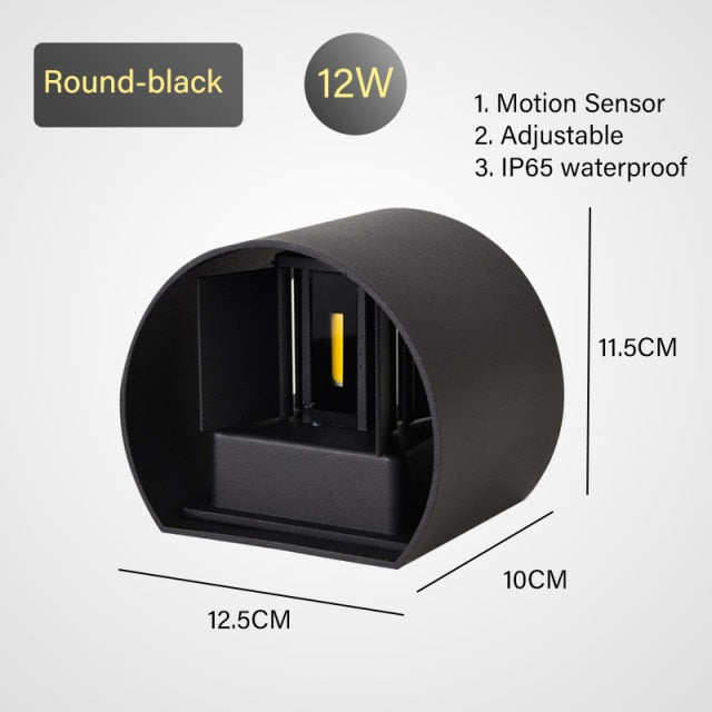 Wall lamp LED motion sensor IP65 waterproof
