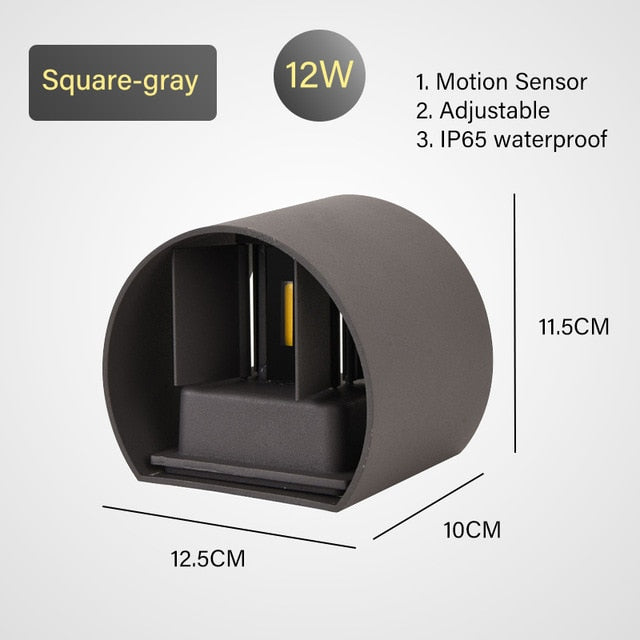 Wall lamp LED motion sensor IP65 waterproof