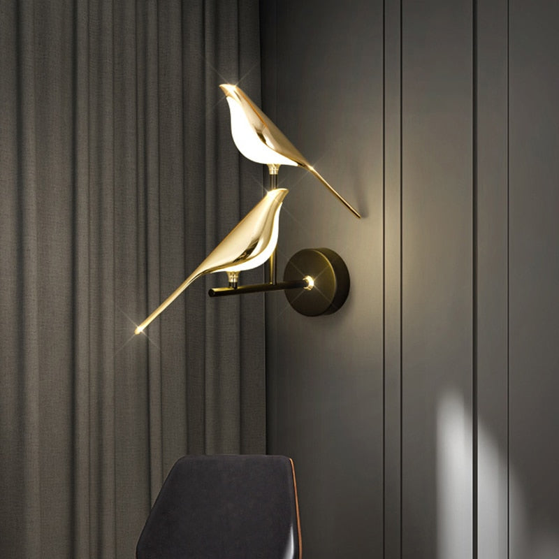 Magpie Bird Modern LED wall lamp