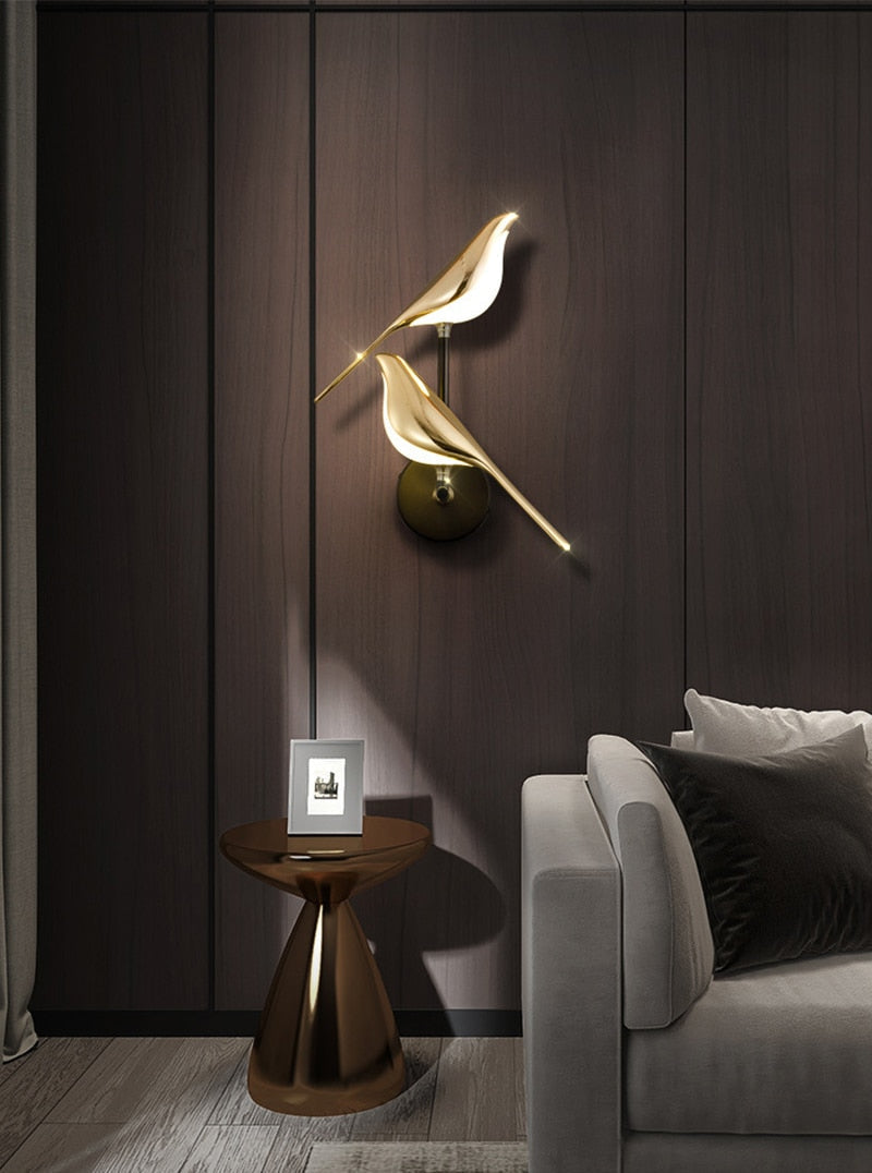 Magpie Bird Modern LED wall lamp