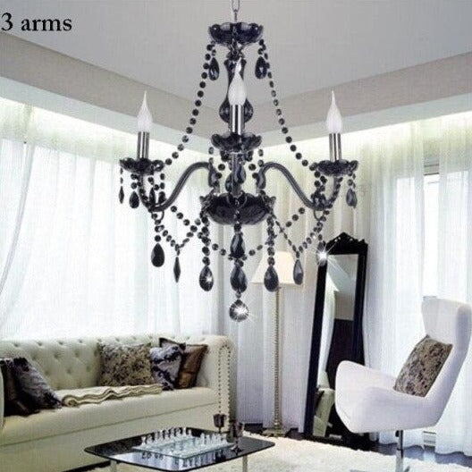 Luxury Black Crystal Chandelier