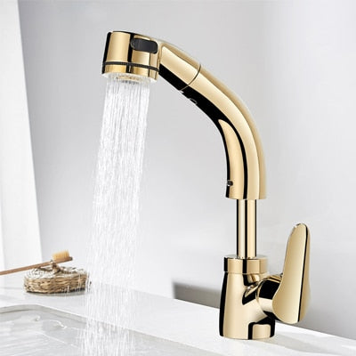 Pull Out Bathroom Sink Faucet