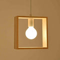Geometric Hanging Wooden Lights