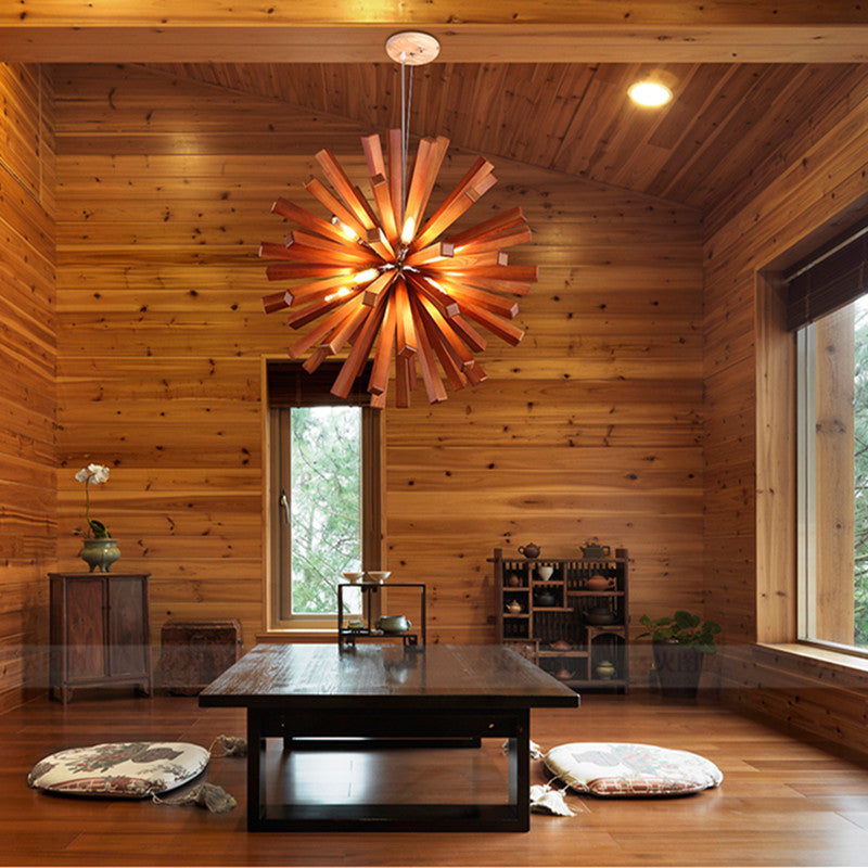 Dandelion - Wooden Pendant Light